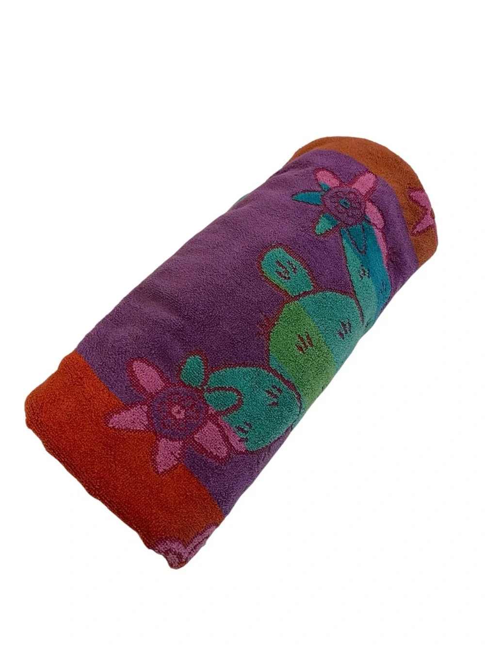 Royal Terry Colorful Southwest Cactus Motif Beach Towel Boho Unisex